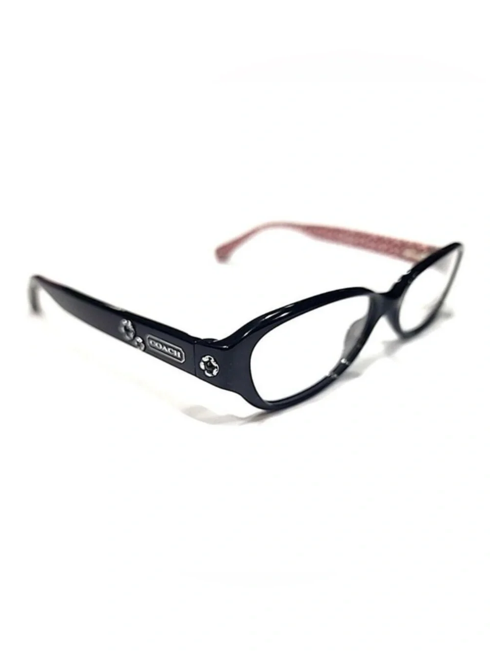 Coach HC6015 Delaney 5034 Small Black Raspberry Oval Eyeglasses 50-16-130 EUC